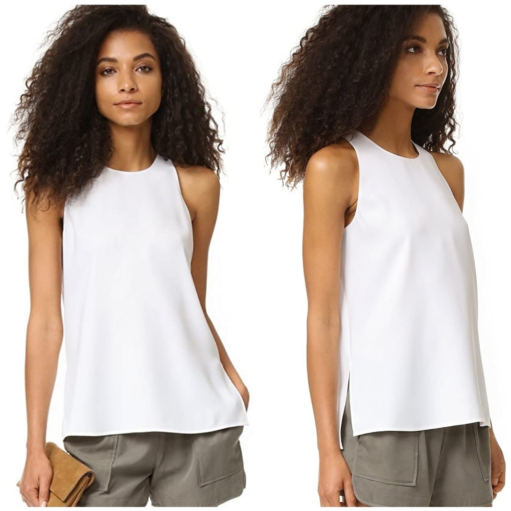 Vince Bonded Tank Top Blouse White